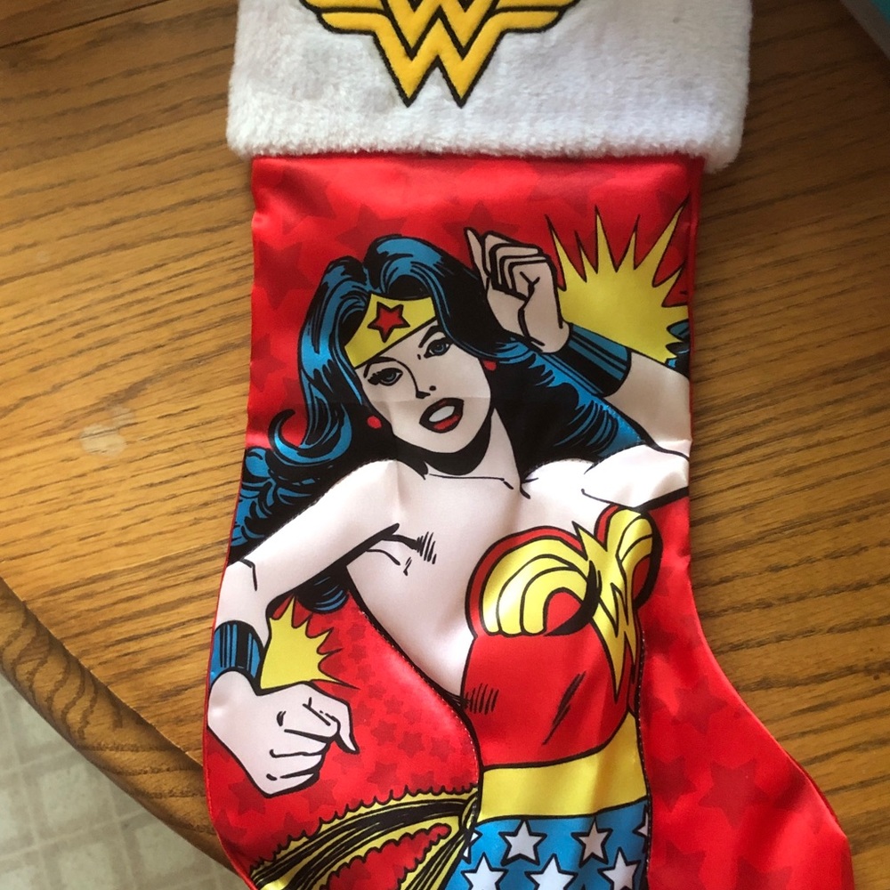 Wonder Woman Red Holiday Stocking
